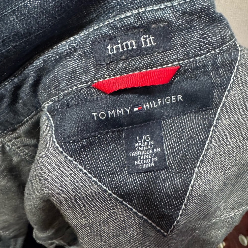 Tommy Hilfiger Dark Blue Denim Shirt - Picture 8 of 10